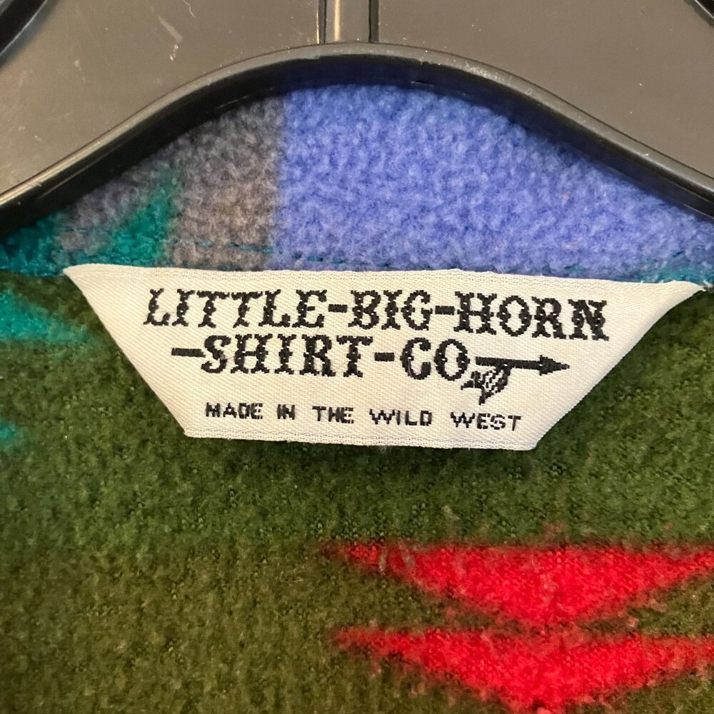 Little Big Horn Shirt Co Mens Aztec USA Alaska Fleece Jacket Large Purple FA EXC - Picture 6 of 10